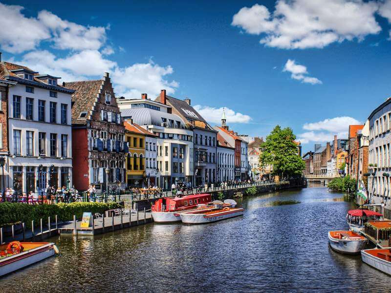 Ghent Canal Cruise Tourists