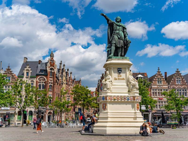 Vrijdagmarkt in Ghent Belgium